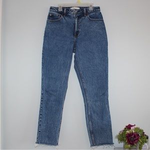 Abercrombie & Fitch High Rise Blue The Skinny Straight Jeans Sz 27